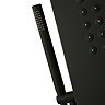 Arezzo Shower Tower Panel - Matt Black (Thermostatic)  Profile Large Image