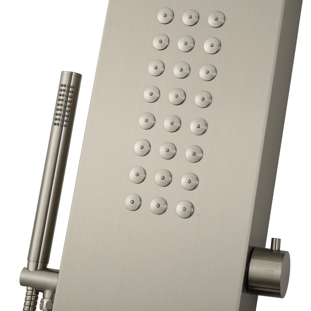 Arezzo Shower Tower Panel Stainless Steel Thermostatic