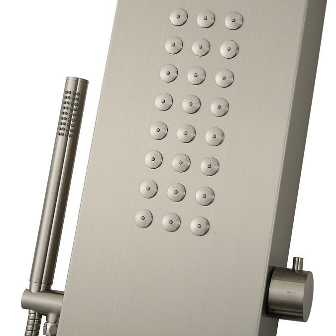 Arezzo Shower Tower Panel - Stainless Steel (Thermostatic)  additional Large Image