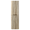 Arezzo Slatted Curved Wall Hung Tall Storage Unit - 1380mm High, Light Oak