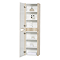 Arezzo Slatted Curved Wall Hung Tall Storage Unit - 1380mm High, Light Oak