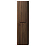 Arezzo Slatted Curved Wall Hung Tall Storage Unit - 1380mm High, Walnut