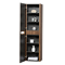Arezzo Slatted Curved Wall Hung Tall Storage Unit - 1380mm High, Walnut