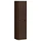Arezzo Slatted Curved Wall Hung Tall Storage Unit - 1380mm High, Walnut