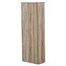 Arezzo Slatted Light Oak Curved Tall WC Unit