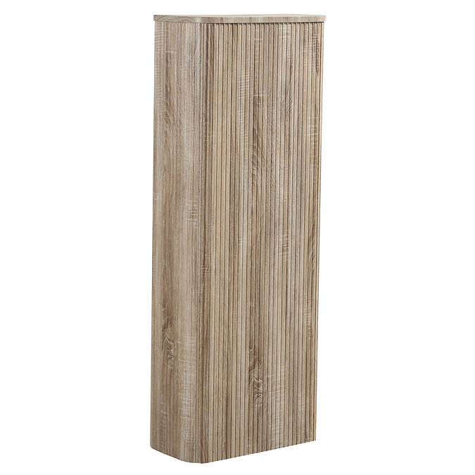 Arezzo Slatted Light Oak Curved Tall WC Unit