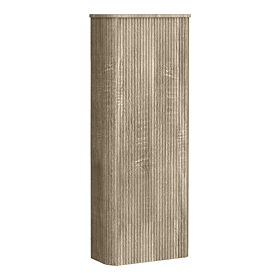 Arezzo Slatted Light Oak Curved Tall WC Unit