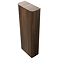 Arezzo Slatted Walnut Curved Tall WC Unit