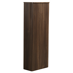 Arezzo Slatted Walnut Curved Tall WC Unit