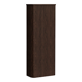 Arezzo Slatted Walnut Curved Tall WC Unit