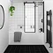 Arezzo Sliding Bath Screen Top Cover Cap Kit - Matt Black