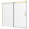 Arezzo Sliding Bath Screen (W1700 x H1500) - Brushed Brass