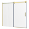Arezzo Sliding Bath Screen (W1700 x H1500) - Brushed Brass