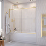 Arezzo Sliding Bath Screen (W1700 x H1500) - Brushed Brass
