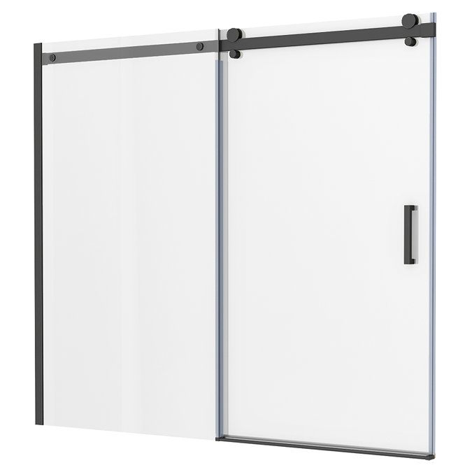 Arezzo Sliding Bath Screen (W1700 x H1500) – Matt Black