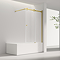 Arezzo Sliding Bath Screen (W1000 x H1500) - Brushed Brass