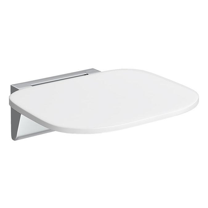 Arezzo Slim Fold-Away Shower Seat White