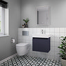 Arezzo Slim Wall Hung Vanity Unit - Matt Blue - 500 x 300mm  Feature Large Image