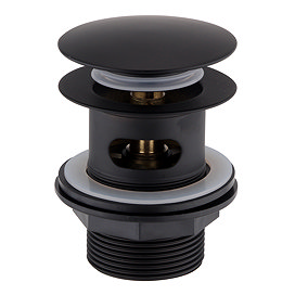 Arezzo Slotted Bath Waste with No Overflow Matt Black