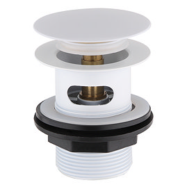 Arezzo Slotted Bath Waste with No Overflow Matt White