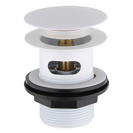 Arezzo Slotted Bath Waste with No Overflow Matt White