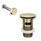 Arezzo Slotted Click Clack Basin Waste with Chain Hole Stopper - Brushed Brass