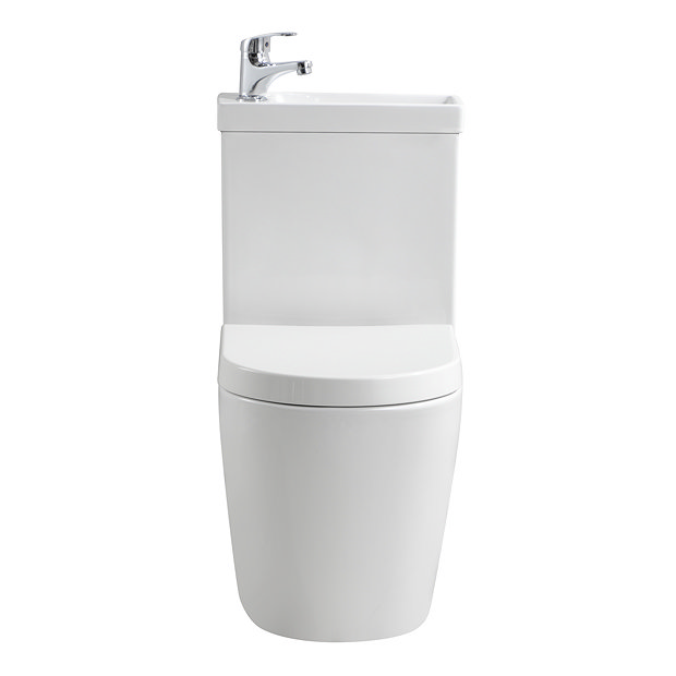 Arezzo Space Saving Combined Two-In-One Wash Basin + Rimless Toilet  Profile Large Image