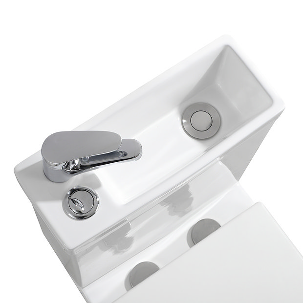 Arezzo Space Saving Combined Two-In-One Wash Basin + Rimless Toilet  Feature Large Image