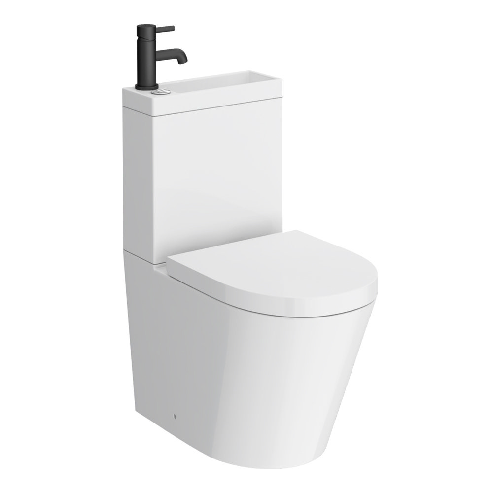 Arezzo Space Saving Combined Two In One Wash Basin Rimless