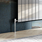 Arezzo Square Angled Radiator Valves with 180mm Standpipes - Chrome