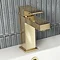 Arezzo Square Brushed Brass Mono Basin Mixer Tap Large Image