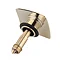Arezzo Square Brushed Brass Slotted Easy Clean Click Clack Basin Waste Feature Large Image