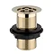 Arezzo Square Brushed Brass Unslotted Easy Clean Click Clack Basin Waste Profile Large Image