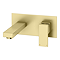 Arezzo Square Brushed Brass Wall Mounted Basin Mixer Tap
