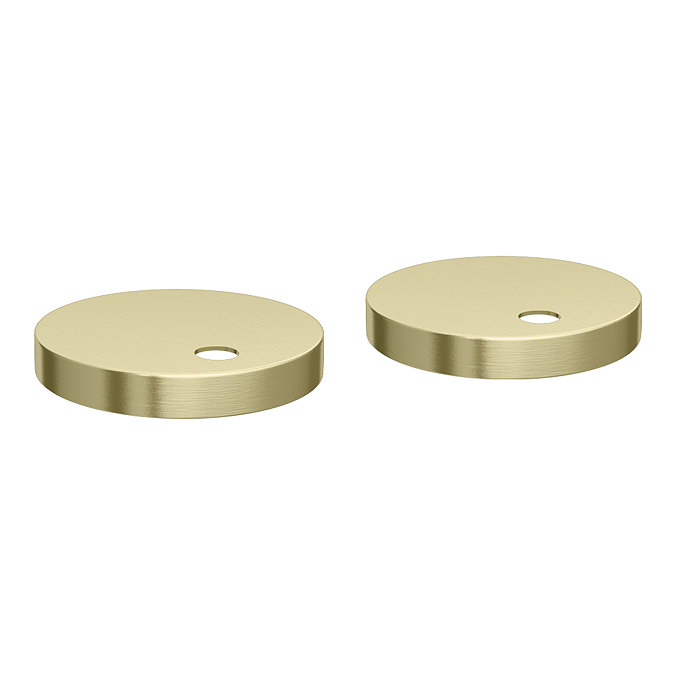 Arezzo Square BTW Close Coupled Rimless Toilet with Soft Close Seat (Brushed Brass Flush + Hinges)