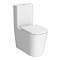 Arezzo Square BTW Close Coupled Rimless Toilet with Soft Close Seat (Brushed Brass Flush + Hinges)