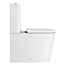 Arezzo Square BTW Close Coupled Rimless Toilet with Soft Close Seat (Matt Black Flush + Hinges)