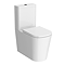 Arezzo Square BTW Close Coupled Rimless Toilet with Soft Close Seat (Matt Black Flush + Hinges)