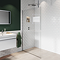 Arezzo Square Chrome Frameless 10mm Wetroom Screen with Ceiling Support Arm