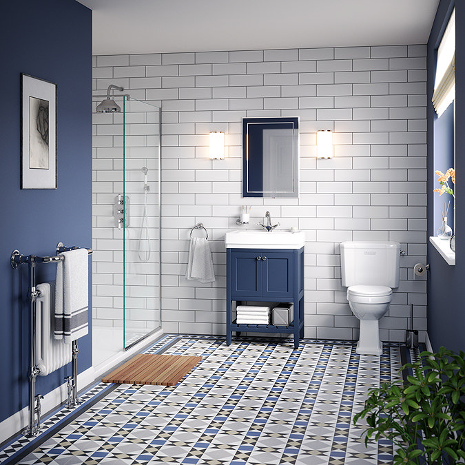Arezzo Square Chrome Frameless 10mm Wetroom Screen with Wall Mounted Arm