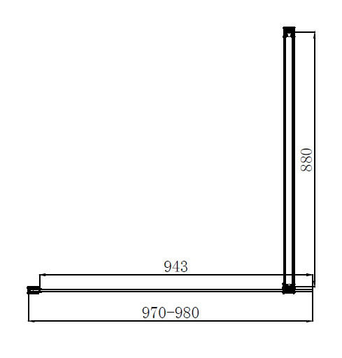 Arezzo Square Chrome Frameless 10mm Wetroom Screen with Wall Mounted Arm