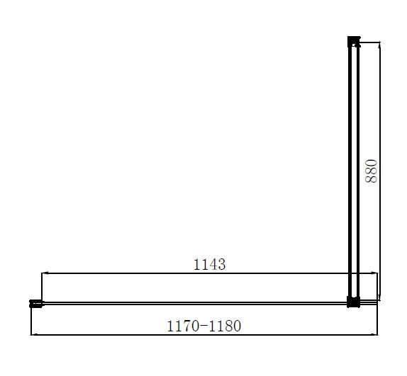 Arezzo Square Chrome Frameless 10mm Wetroom Screen with Wall Mounted Arm