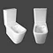 Arezzo Square Close Coupled Rimless Toilet with Soft Close Seat 