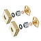 Arezzo Square Easy Fix Bar Shower Fixing Bracket Brushed Brass