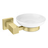Arezzo Square Fluted Soap Dish - Brushed Brass