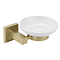 Arezzo Square Fluted Soap Dish - Brushed Brass