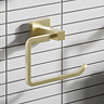 Arezzo Square Fluted Toilet Roll Holder - Brushed Brass