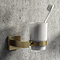 Arezzo Square Fluted Toothbrush Holder - Brushed Brass