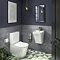 Arezzo Square Gloss White Ceramic One Piece Wall Hung Basin 1TH - 365mm Wide Standard Large Image