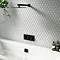 Arezzo Square Matt Black 2 Outlet Shower System (Fixed Shower Head + Overflow Bath Filler) Large Ima